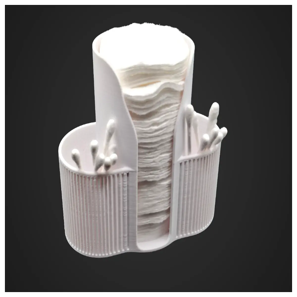 cotton pad holder dispenser box with lid for bathroom vanity organization and cotton swab storage container
