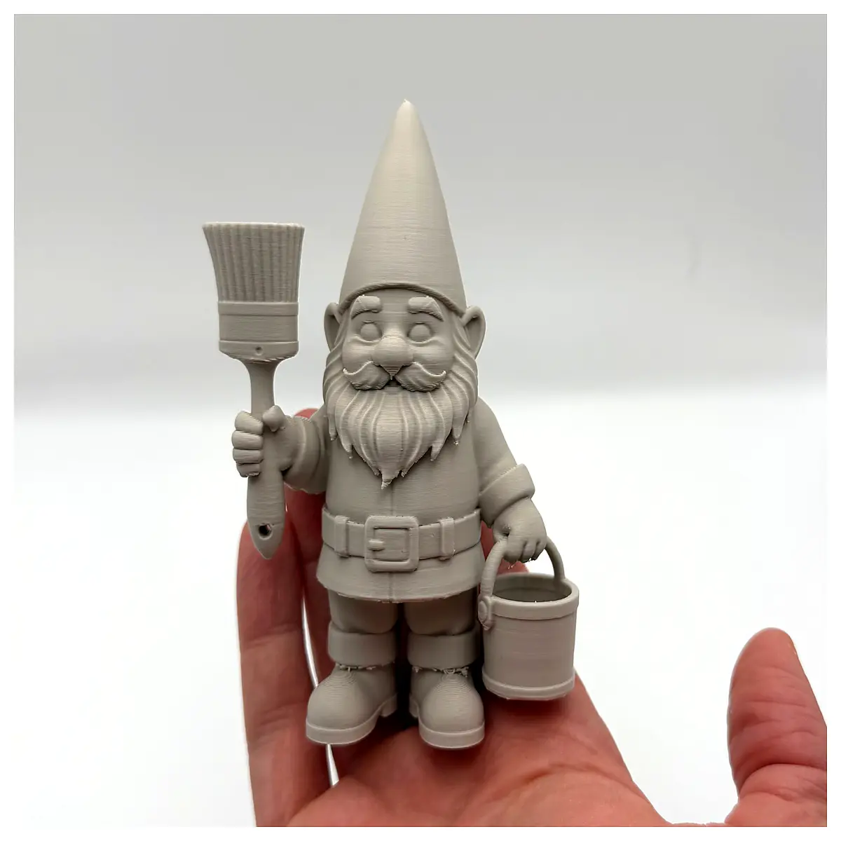 cute dwarf painter figurine miniature artist statue for desk decor