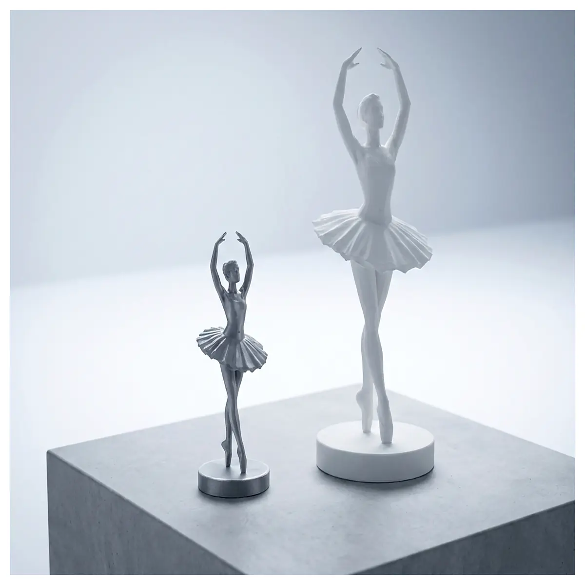 low poly ballerina statue geometric dancer sculpture modern abstract ballet art decor