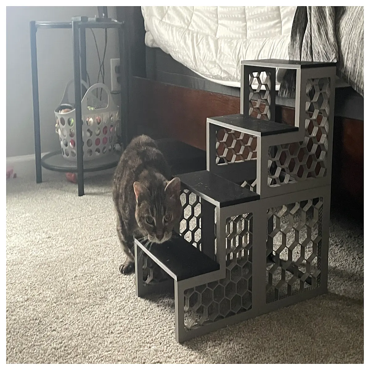 cat stairs for small dogs indoor pet steps with non slip rubber pads soft foam ramp for elderly cats and puppies