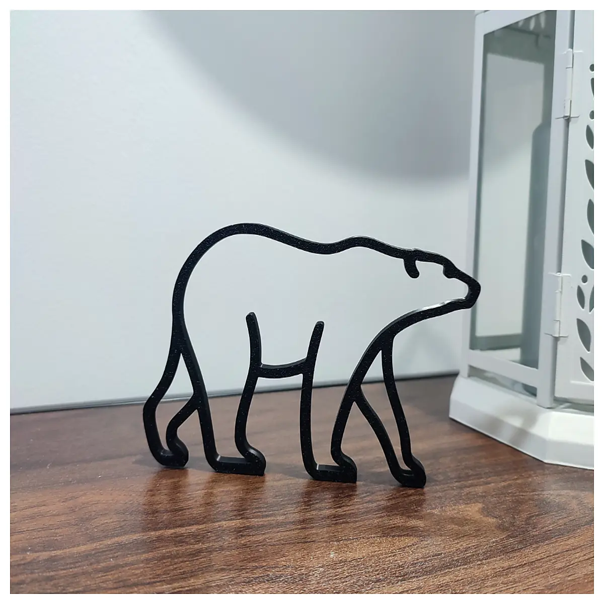 nanuk arctic bear statue for home decor realistic polar animal figurine modern living room shelf ornament nature lovers