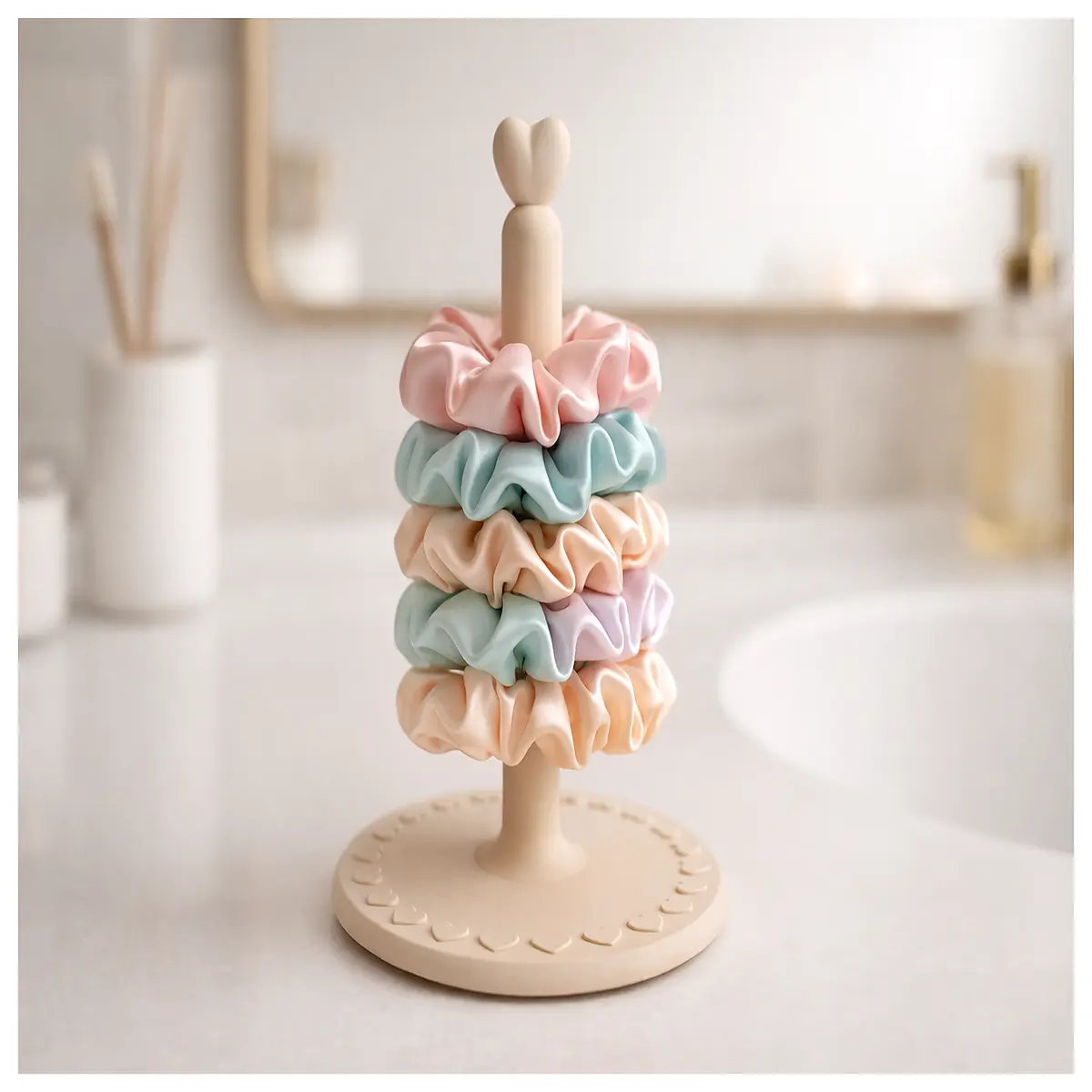 shaped hair tie organizer holder for bobby pins clips desk storage cute aesthetic accessories