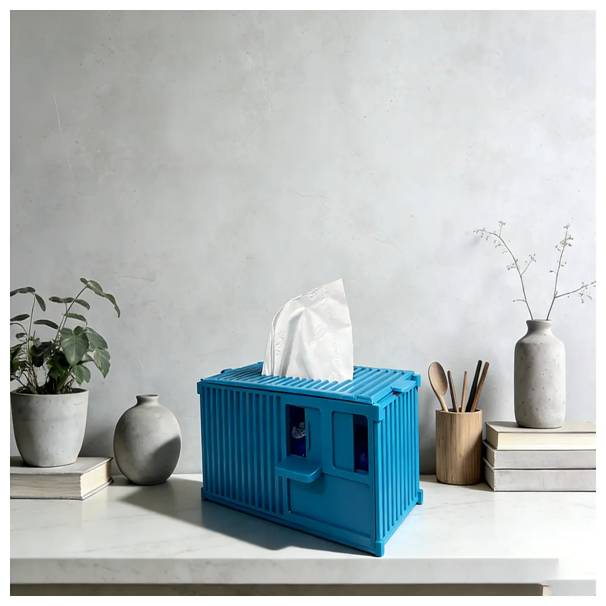 cute container tissue box holder for home decor portable travel napkin dispenser stylish table organizer with lid