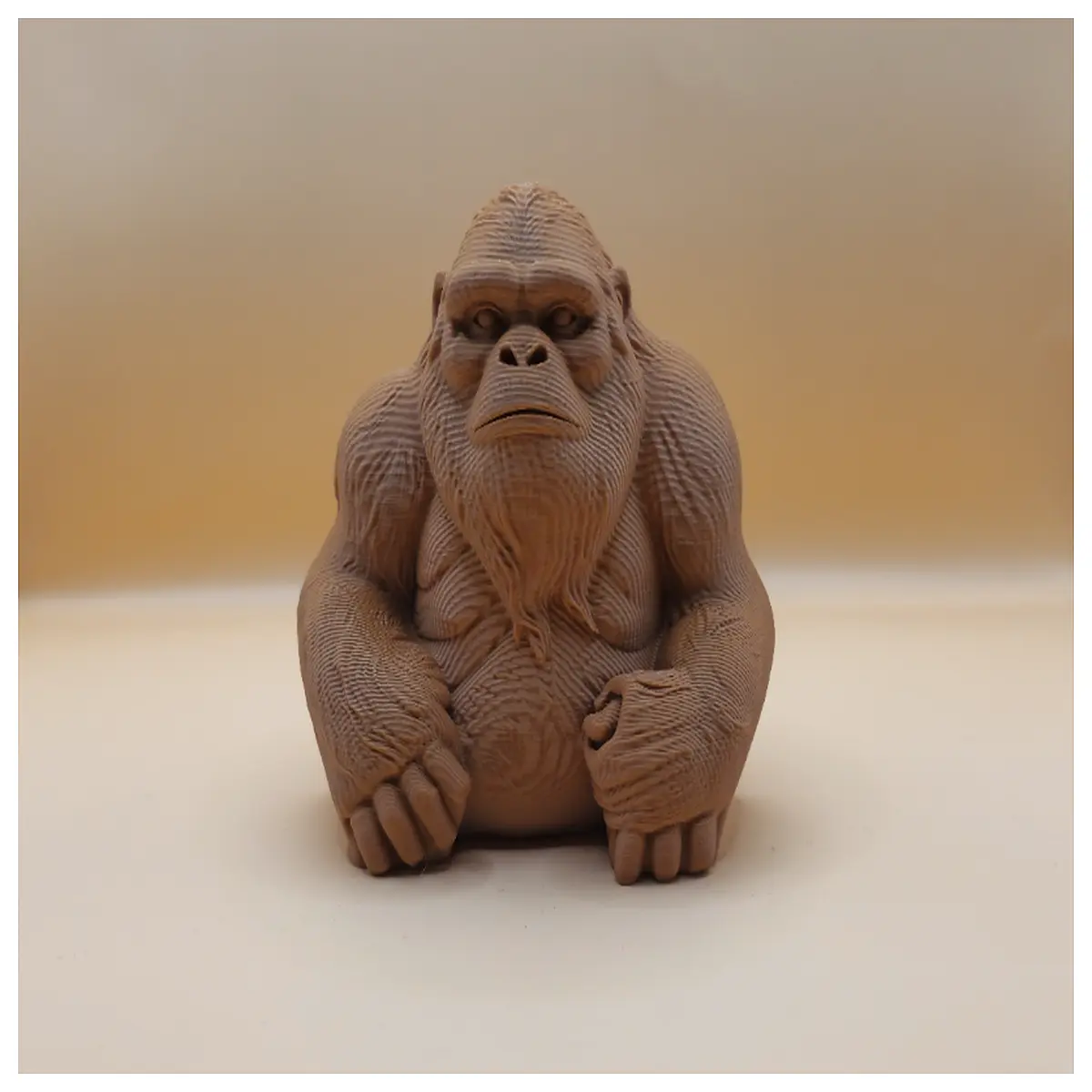 realistic bronze gorilla statue for home decor large sitting ape sculpture garden ornament wild animal art piece