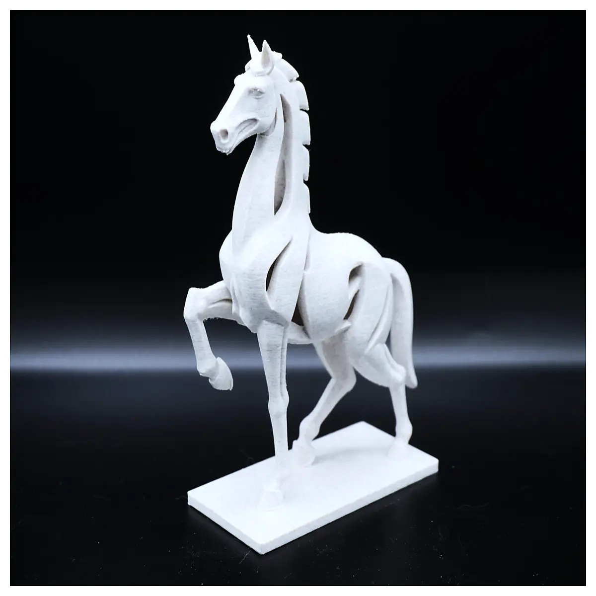 modern minimalist white horse statue for home decor abstract animal sculpture art piece