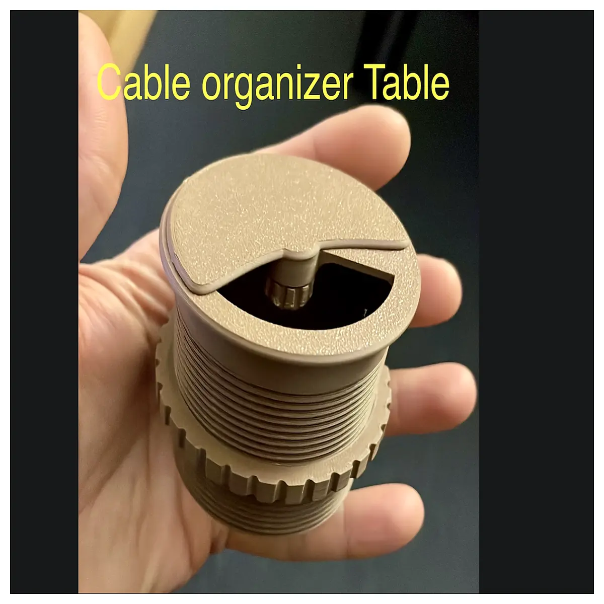 cable organizer hole 54mm diameter round grommet pass through for desk management duty wire clip