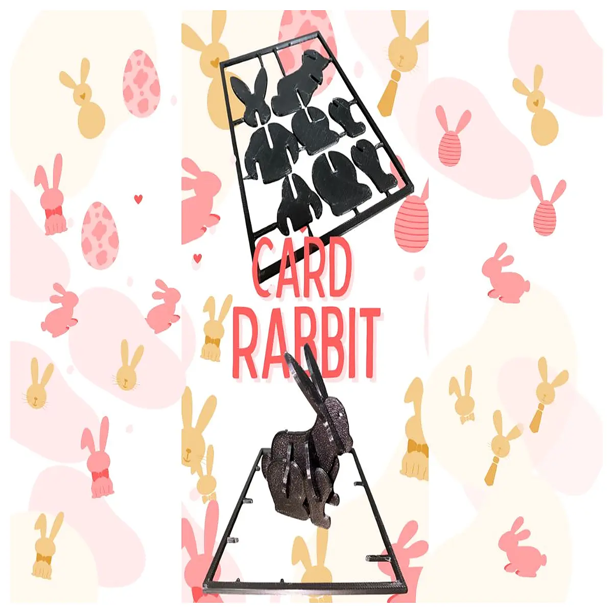 cute bunny rabbit jigsaw puzzle for kids educational animal card game toddler brain teaser toys
