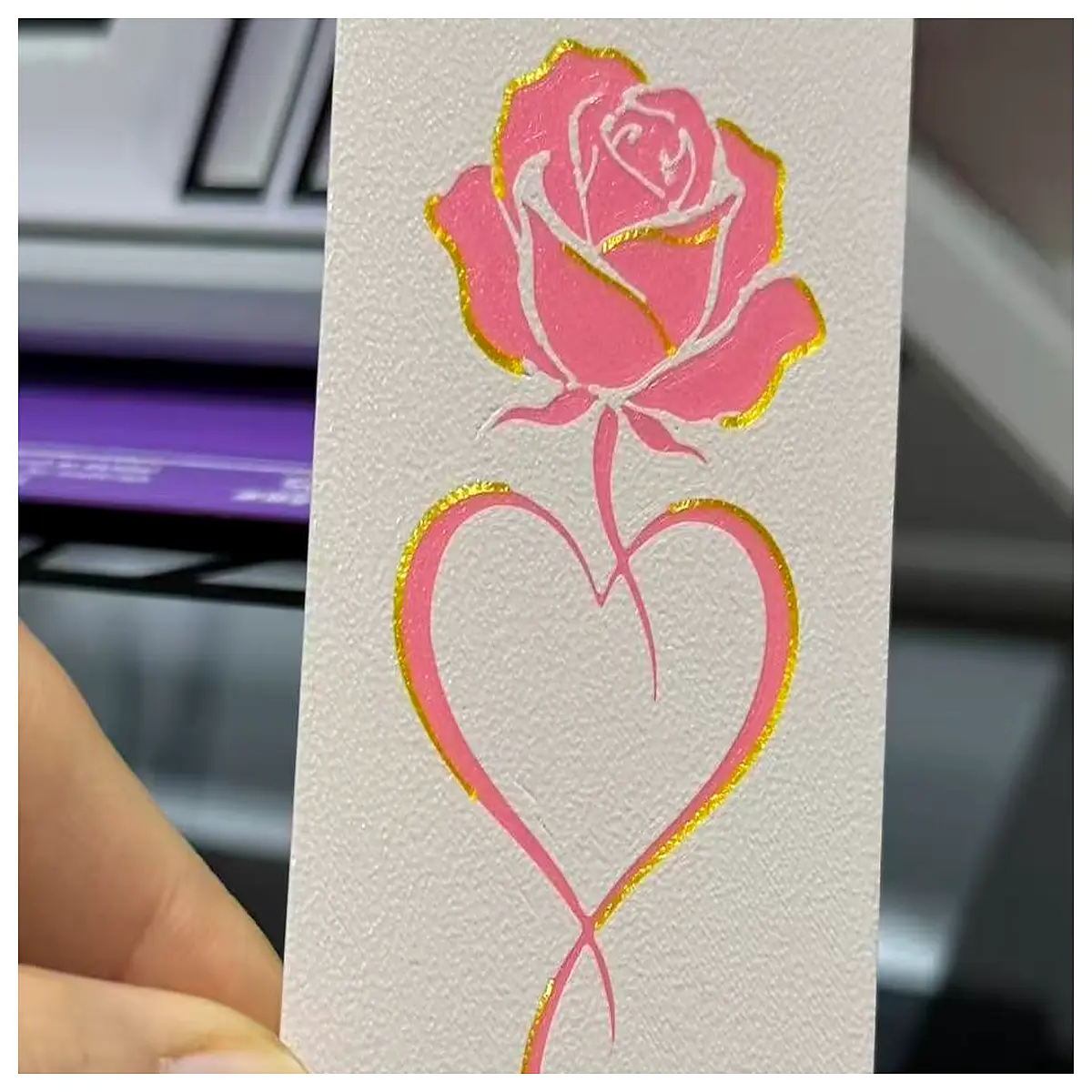 rose gold bookmark for reading lovers aesthetic stationery gift idea metal page marker with floral design