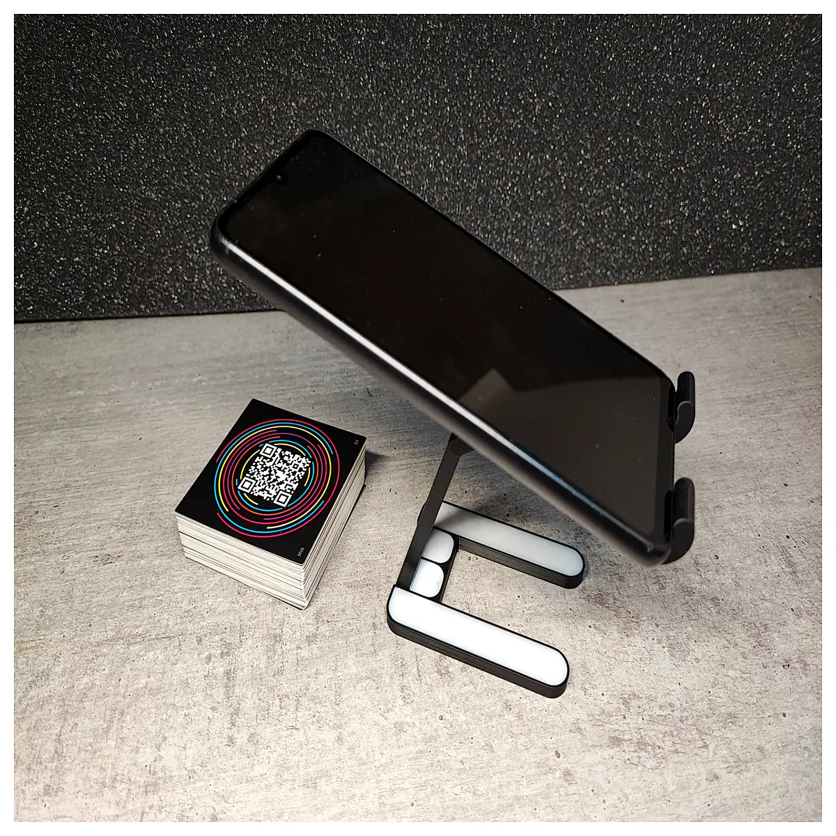hitster foldable phone holder for desk tablet portable travel grip clip mount