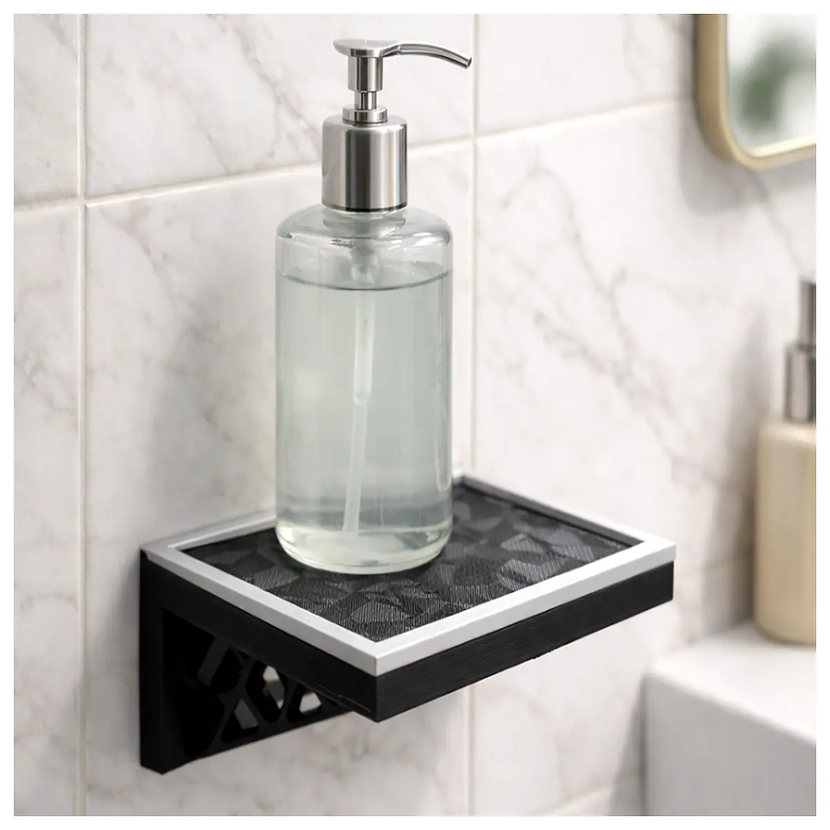 minimalist bathroom shelf small storage rack wall mounted corner organizer for toiletries shower caddy