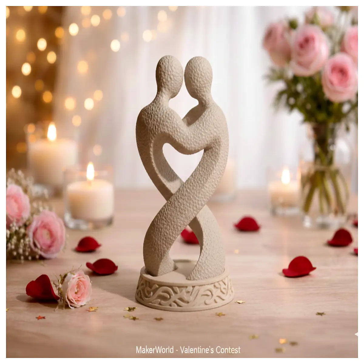 knot love statue for home decor commitment sculpture wedding anniversary romantic symbol art piece