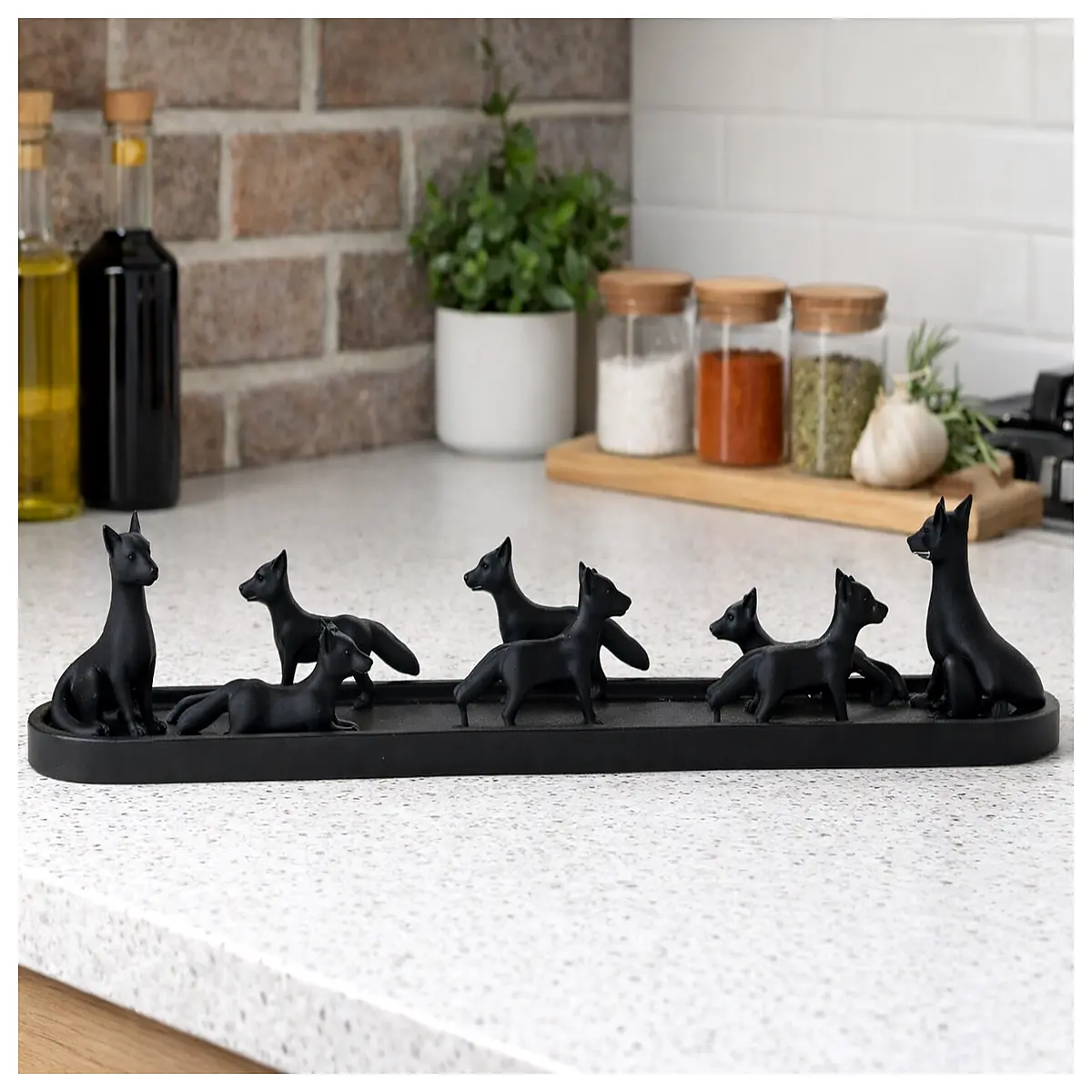 fox parade spice rack organizer kitchen countertop storage container for spices and herbs