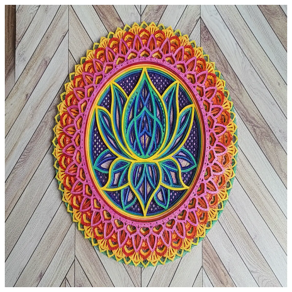 mandala layered art print wall decor boho spiritual home decoration canvas painting