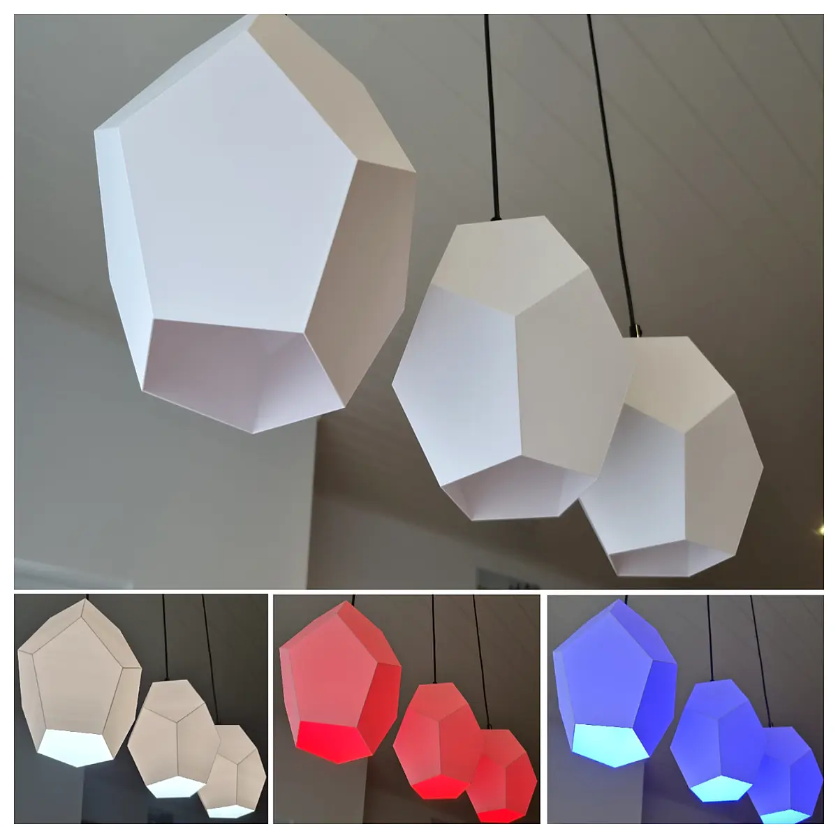 modern pentagon pendant fixture for dining room kitchen island hanging geometric ceiling lighting