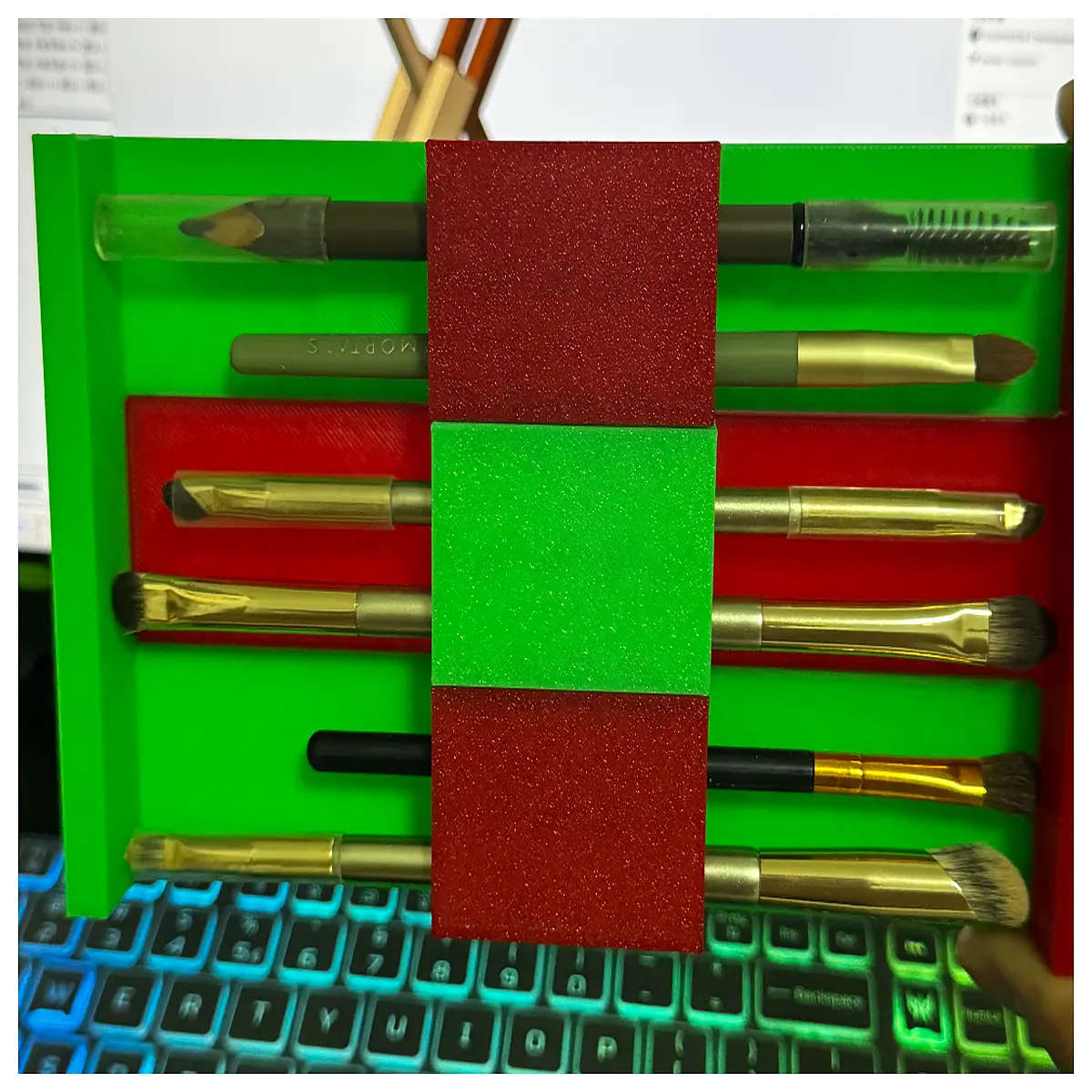 portable folding pen holder desk organizer travel stationery storage box compact pencil case for office school