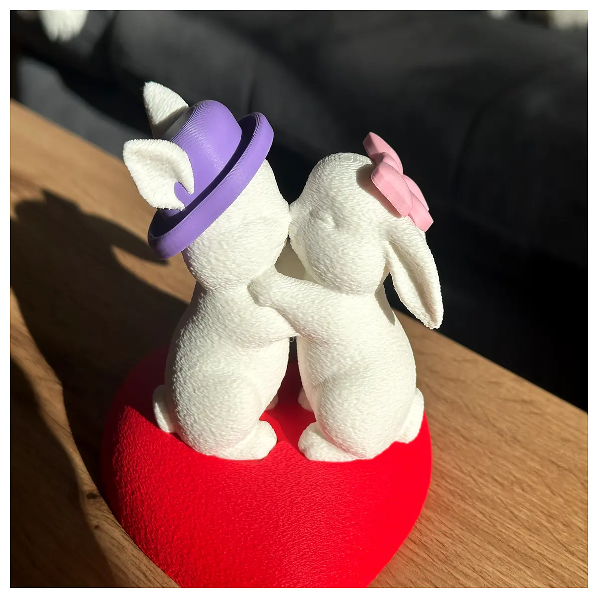 cute bunny rabbit couple plushies for easter gifts love he and she matching stuffed animals romantic decor