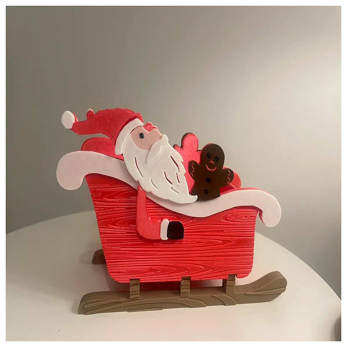 santa sleigh christmas decoration outdoor lawn garden yard festive holiday with reindeer lights