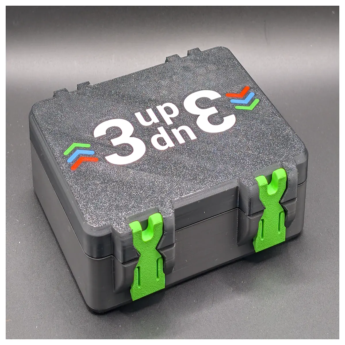 3up 3down double deck card holder box with snap closure for trading cards storage