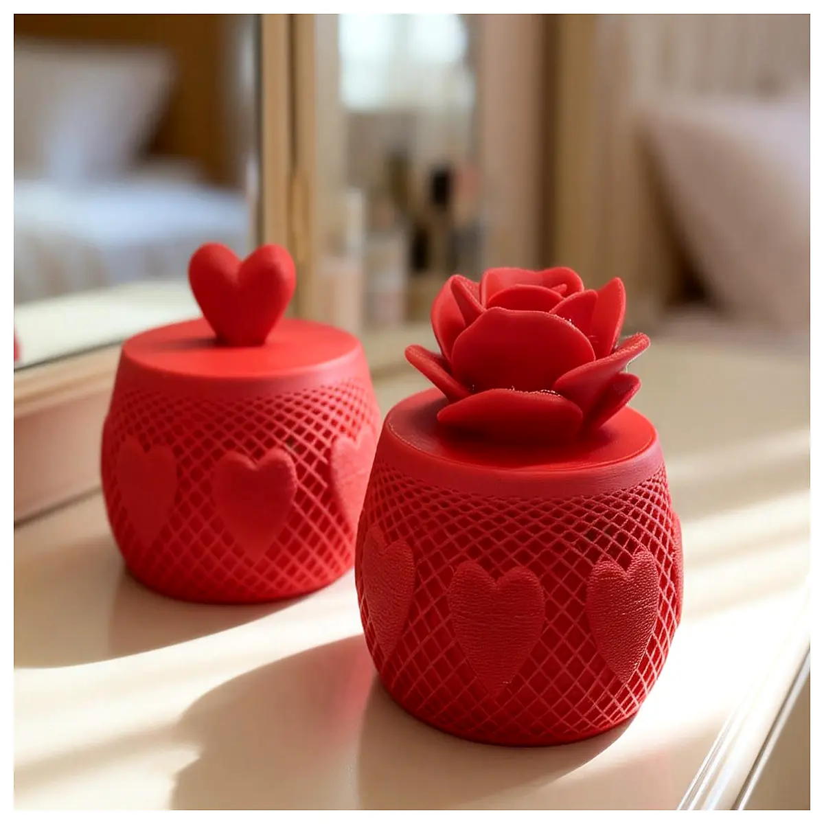 cute valentine jewelry box organizer for necklaces rings earrings storage gift