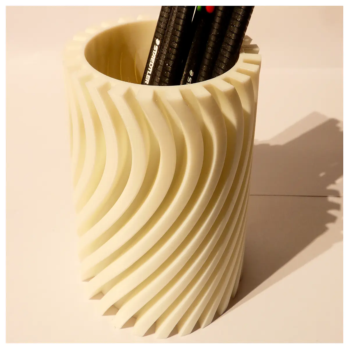 desk organizer cup for pens and pencils with small succulent planter pot multi functional desktop storage box for office supplies
