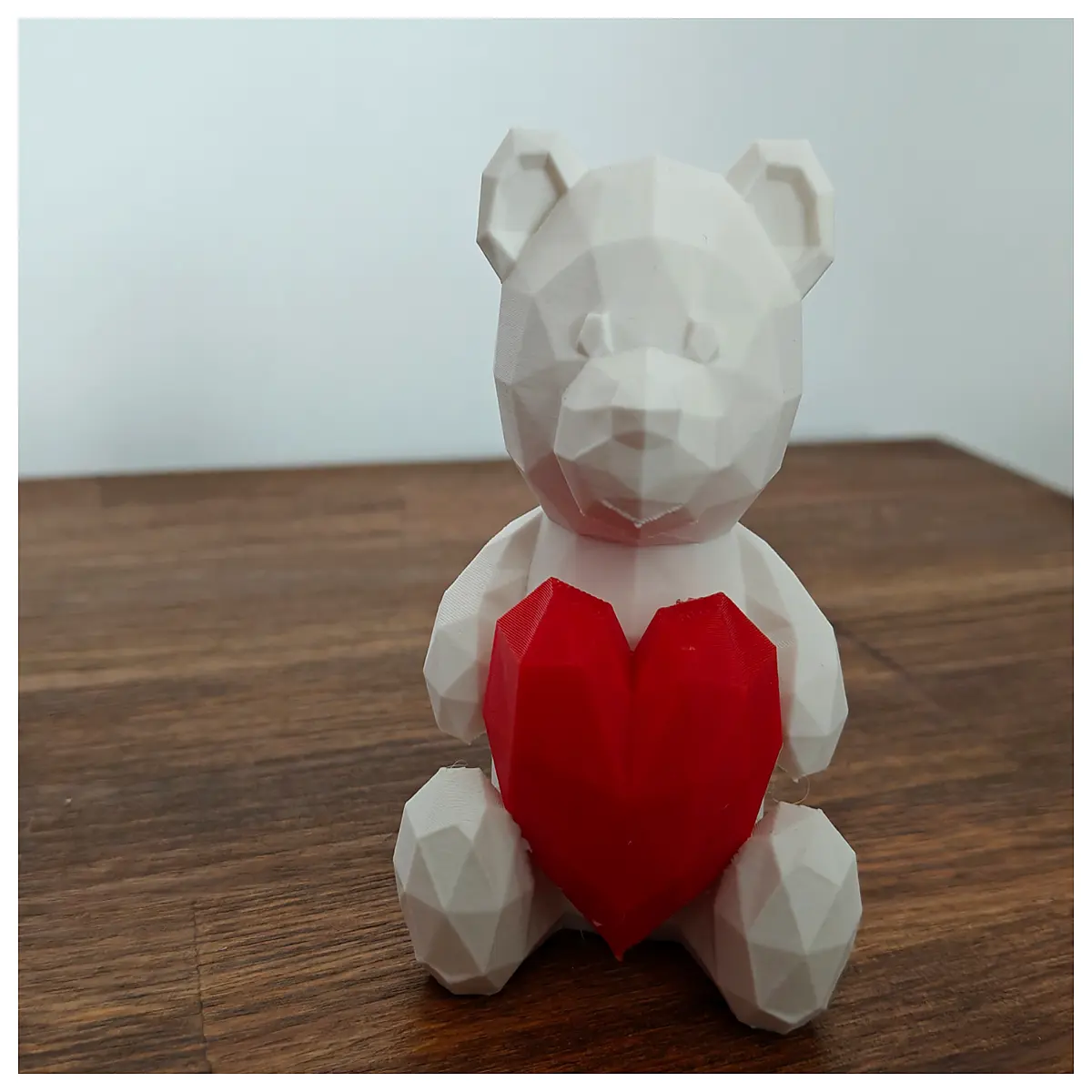 low poly valentine teddy bear plush him her romantic anniversary decoration