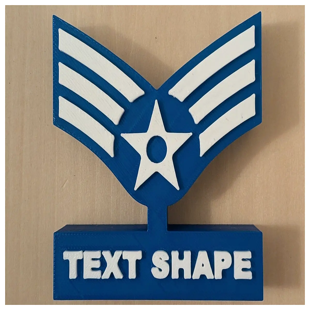 air force e4 senior airman rank insignia base plate military uniform accessories air force e4 collar device holder