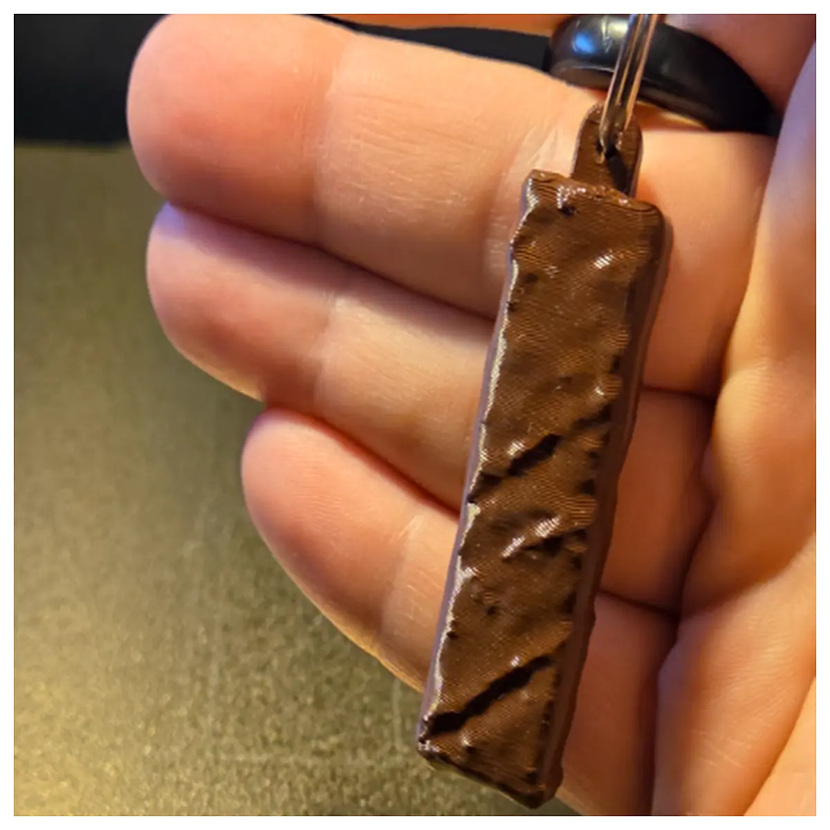realistic chocolate bar keychain funny gag kids prank toy realistic food charm bag accessory