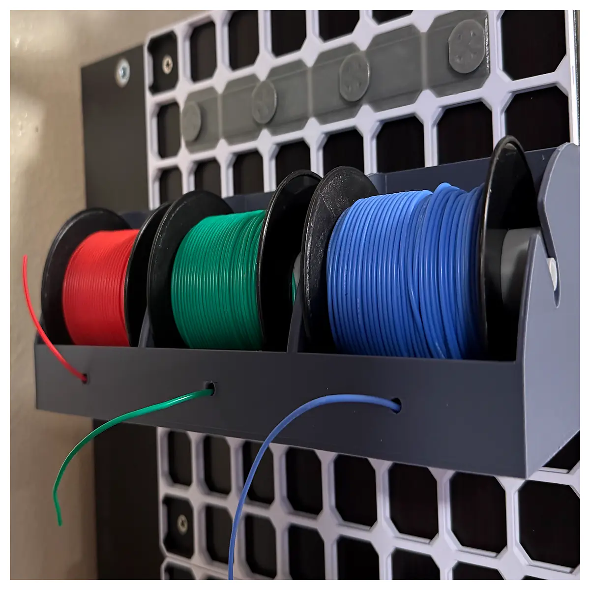 opengrid wide wire material roll holder 3 tier storage organizer for workshop warehouse industrial