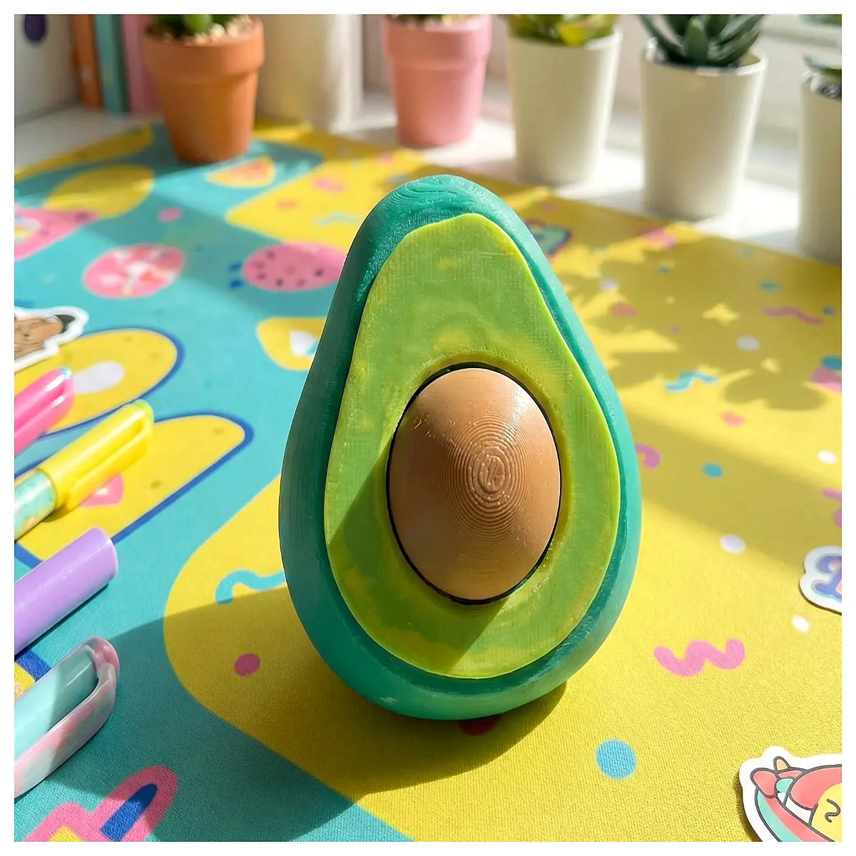 avocado fidget toy stress relief squishy squeeze anti anxiety sensory popper for kids adults desk calming tool