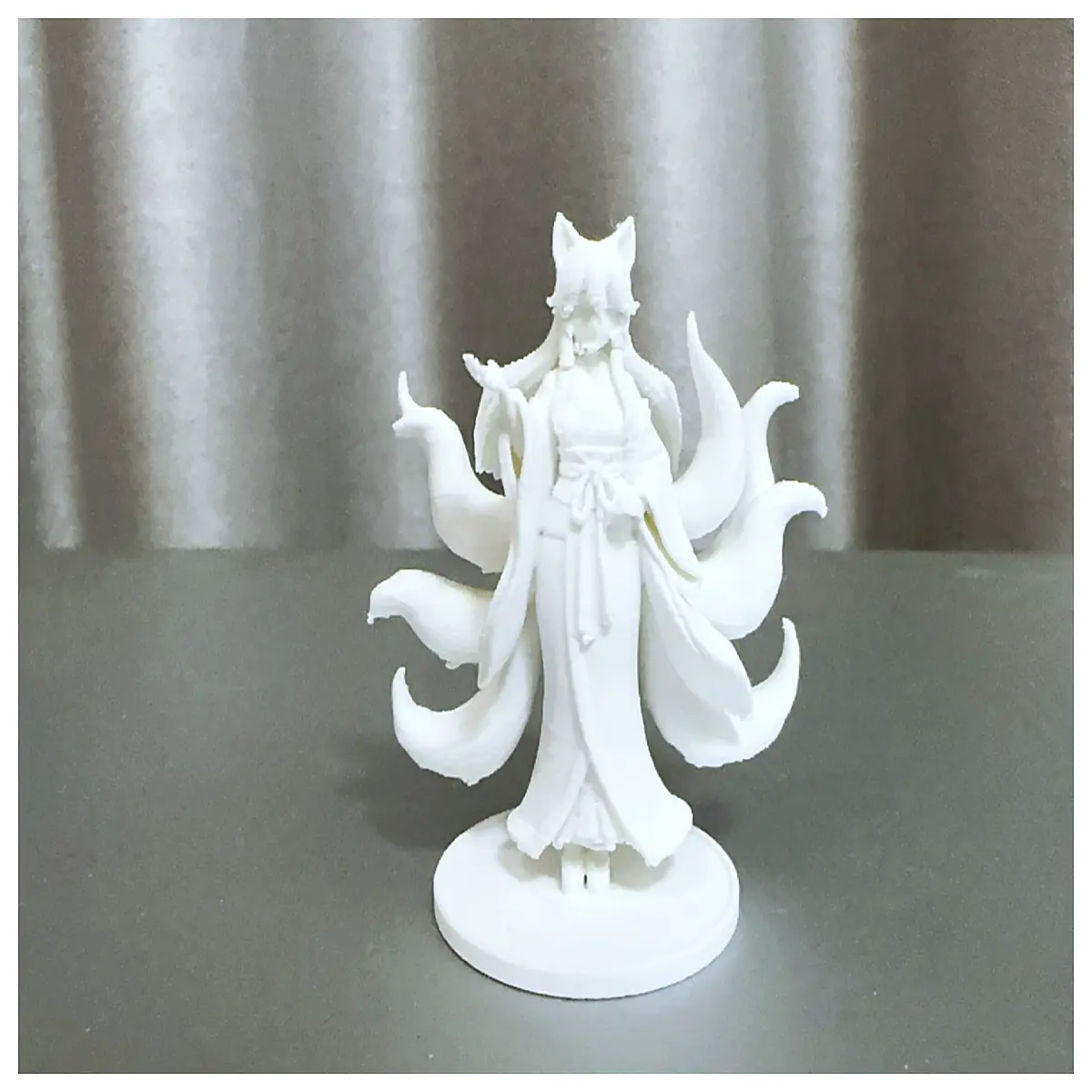 nine tailed fox kitsune anime figure collectible resin statue cosplay prop fans