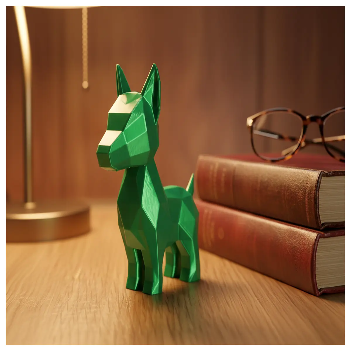 low poly bulldog head ornament geometric dog figurine for desk decor