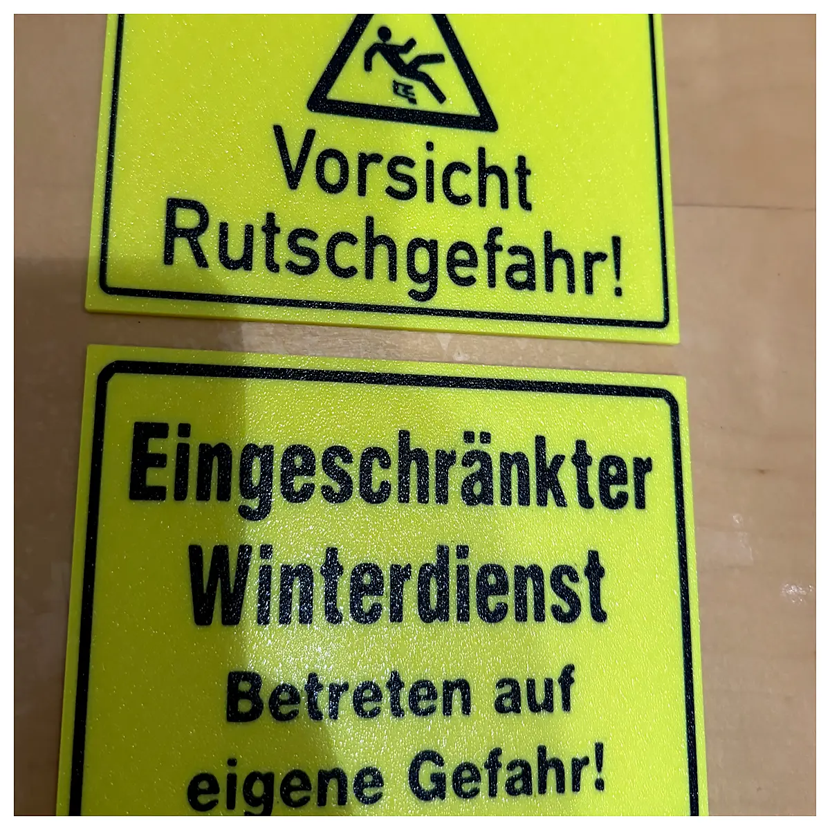 wet floor caution sign no snow plowing service limited winter maintenance warning sticker