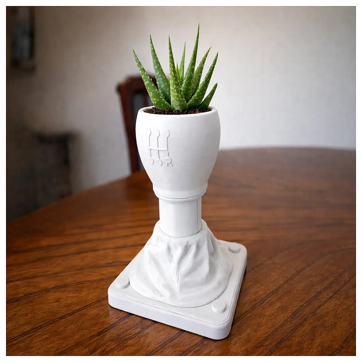 gear shift knob planter printed car interior decor office desk plant pot automotive style flower container