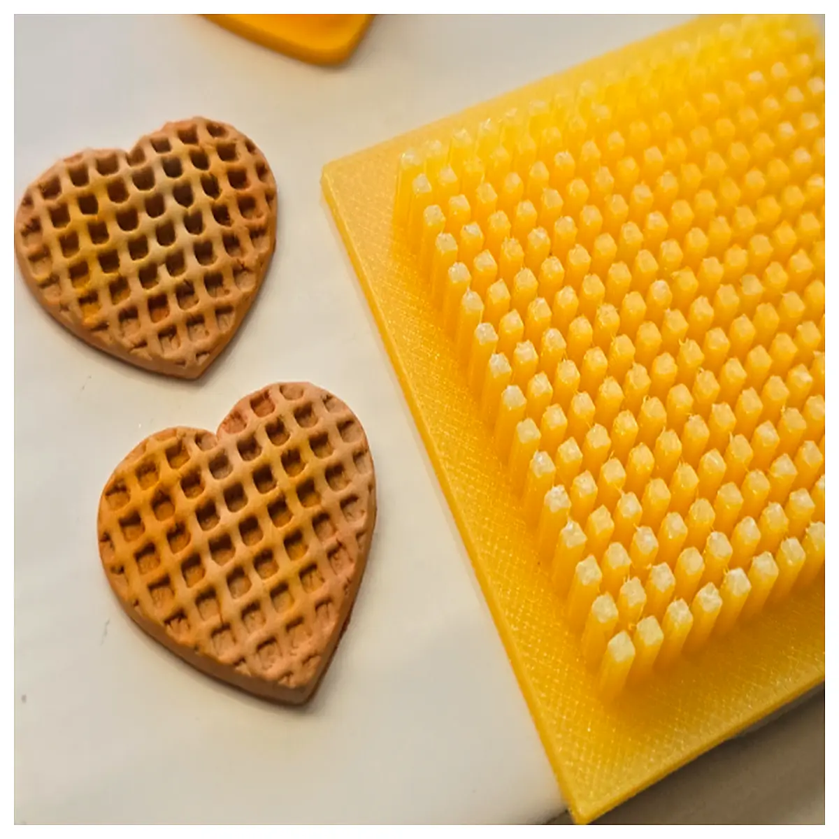 ceramic clay waffle stamp tool for pottery making textured design
