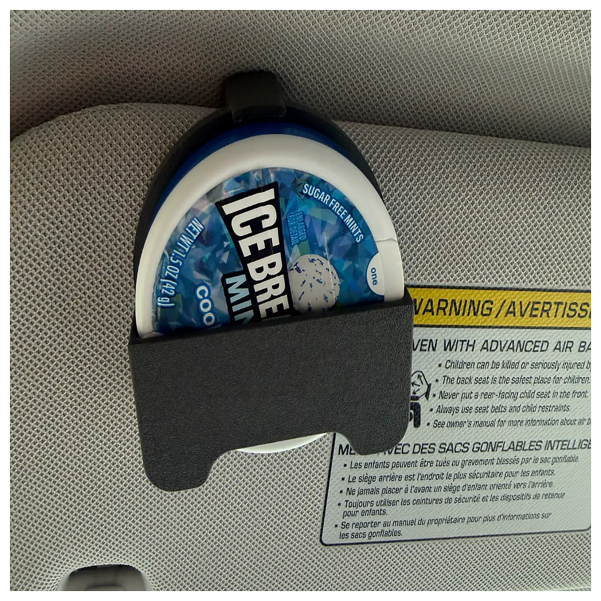 car sun visor clip holder for mints dashboard organizer slot storage accessory