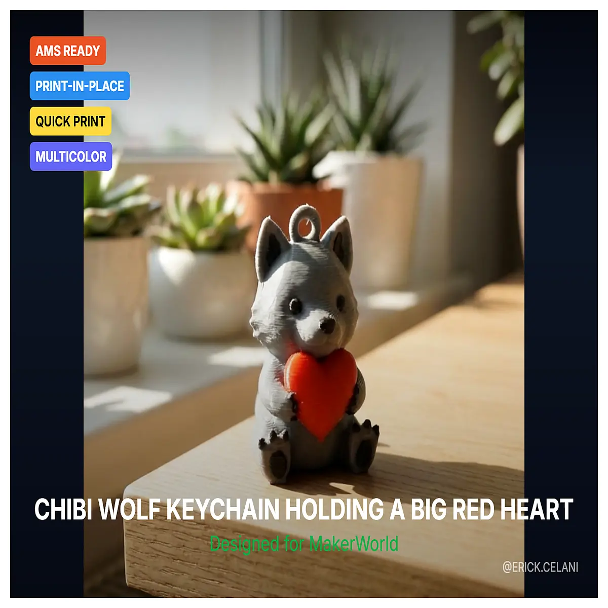 kawaii wolf keychain plush holding big red romantic girlfriend cute animal charm bag pendant
