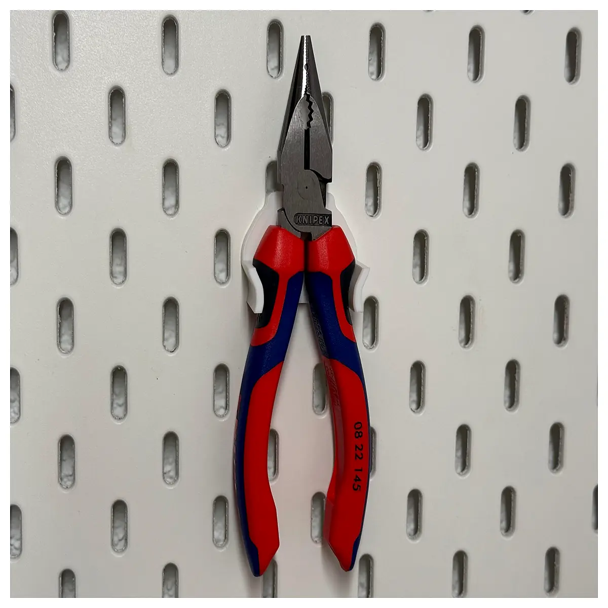 knipex skadis pegboard holder for long nose pliers wire cutter storage organizer wall mount tool rack
