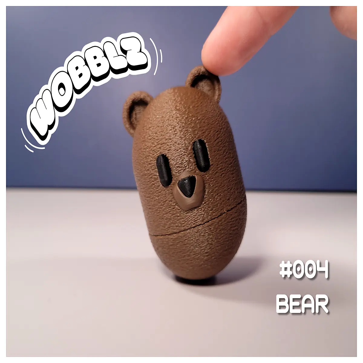 cute wobbling plush bear toy for kids soft hugging stuffed animal gift