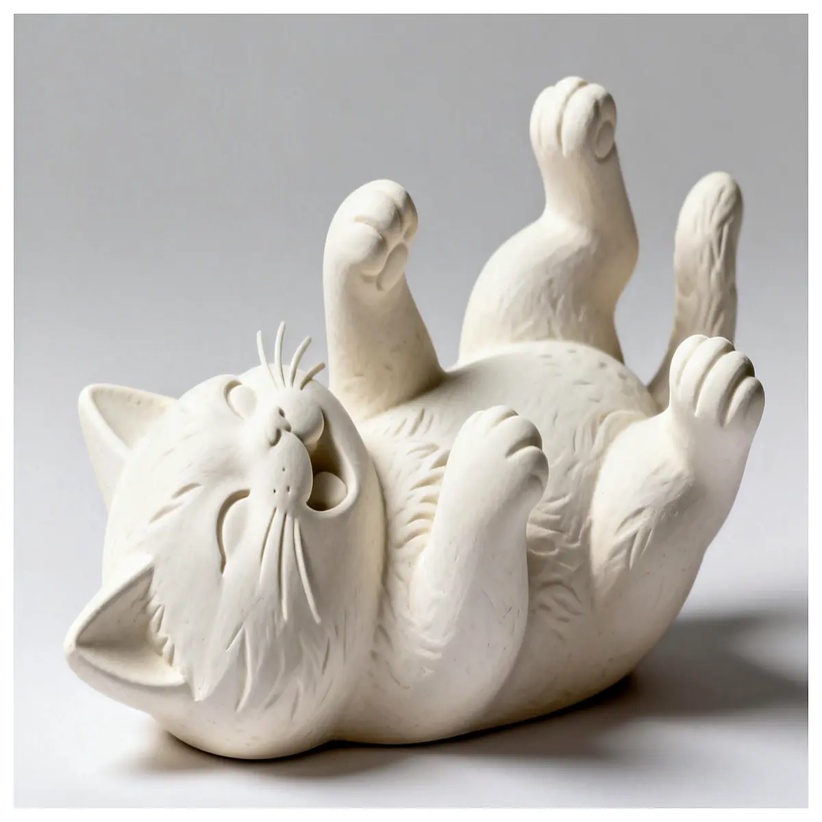 cute kitten statue figurine home decor shelf resin cat art piece