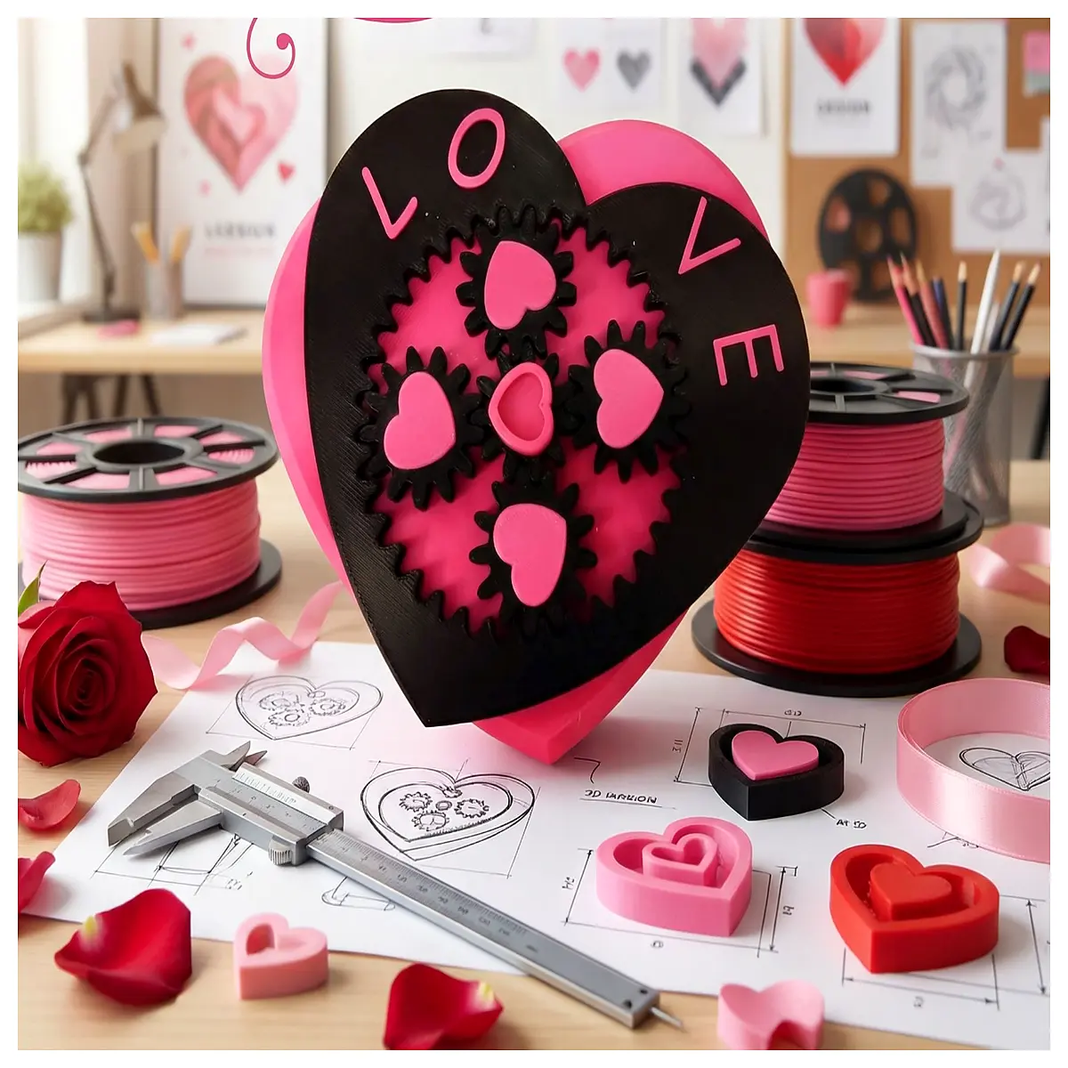 valentine s day rotating girlfriend boyfriend romantic surprise box interlocking teeth love confession jewelry