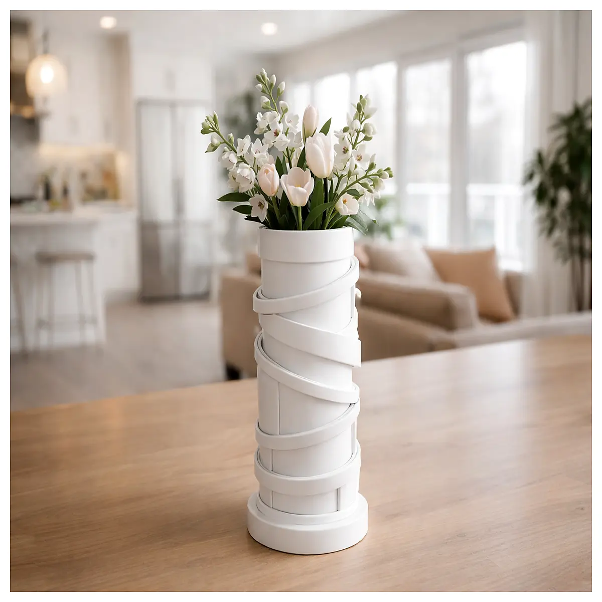 modern cylinder vase home decor minimalist ceramic flower pot for living room table centerpiece