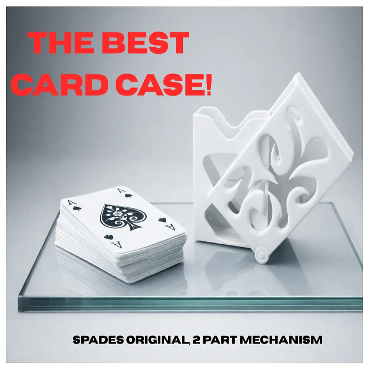 spade card holder box storage organizer for playing cards