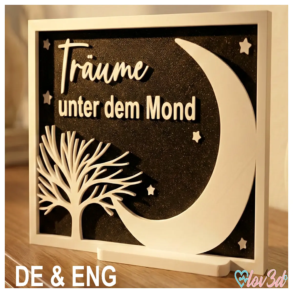moonlight dream self standing card acrylic photo holder for desk decoration gift