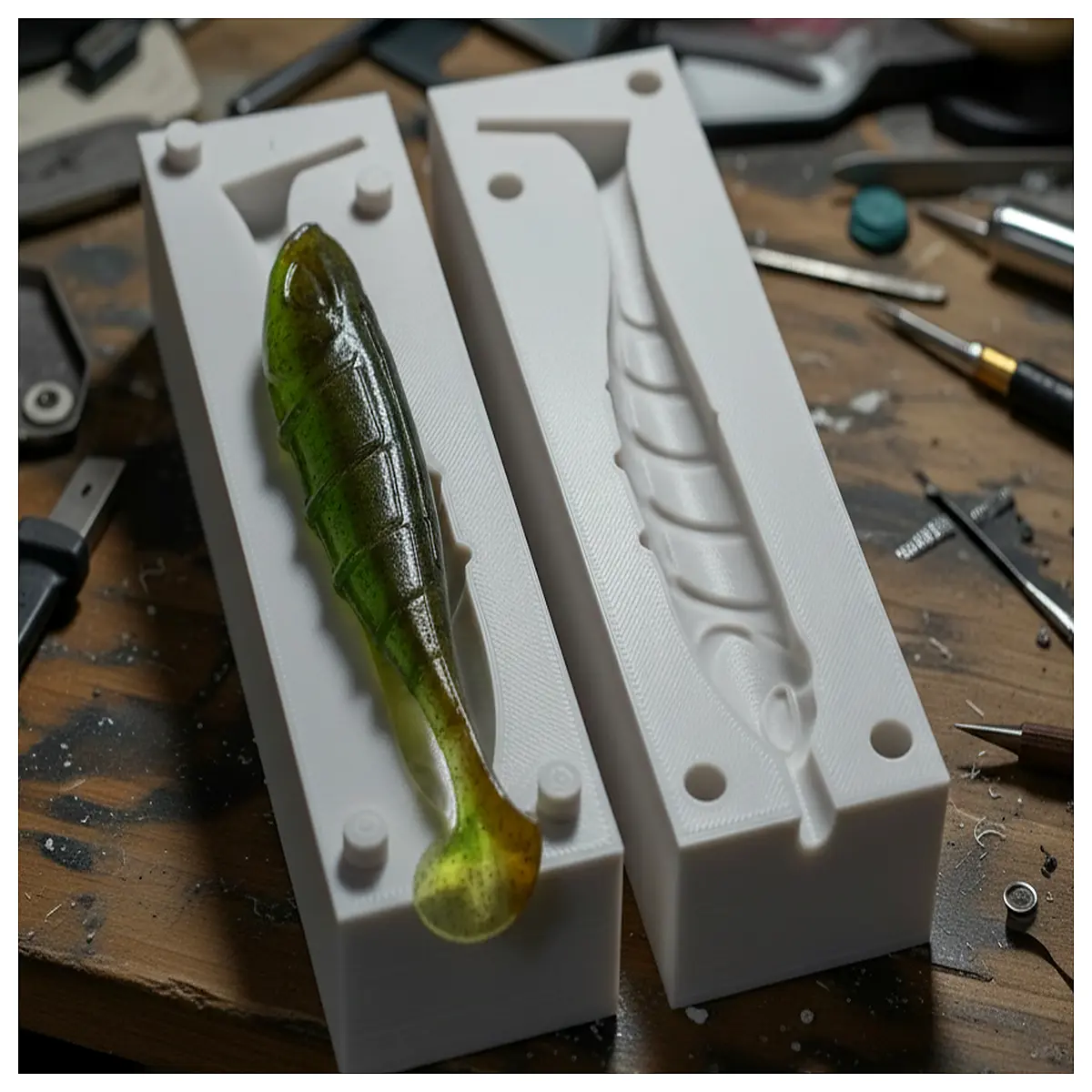 nays vnm soft plastic 12cm bass fishing lure jig maker diy silicone bait casting tool