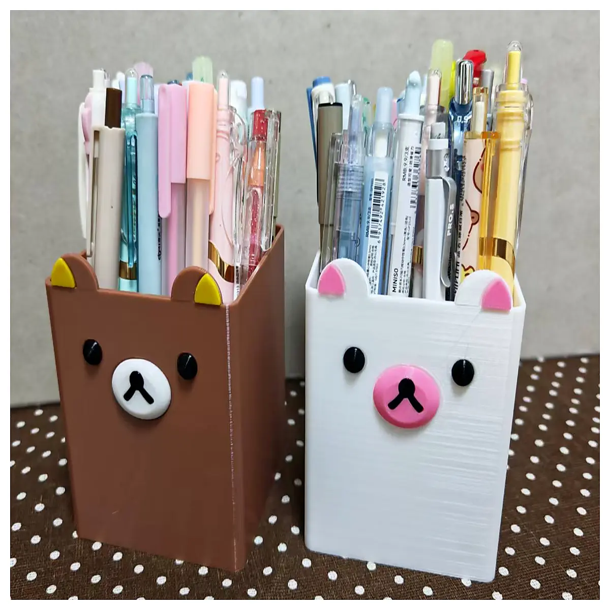 kumamon pen holder desk organizer cute stationery storage box cartoon character pencil cup office school supplies gift