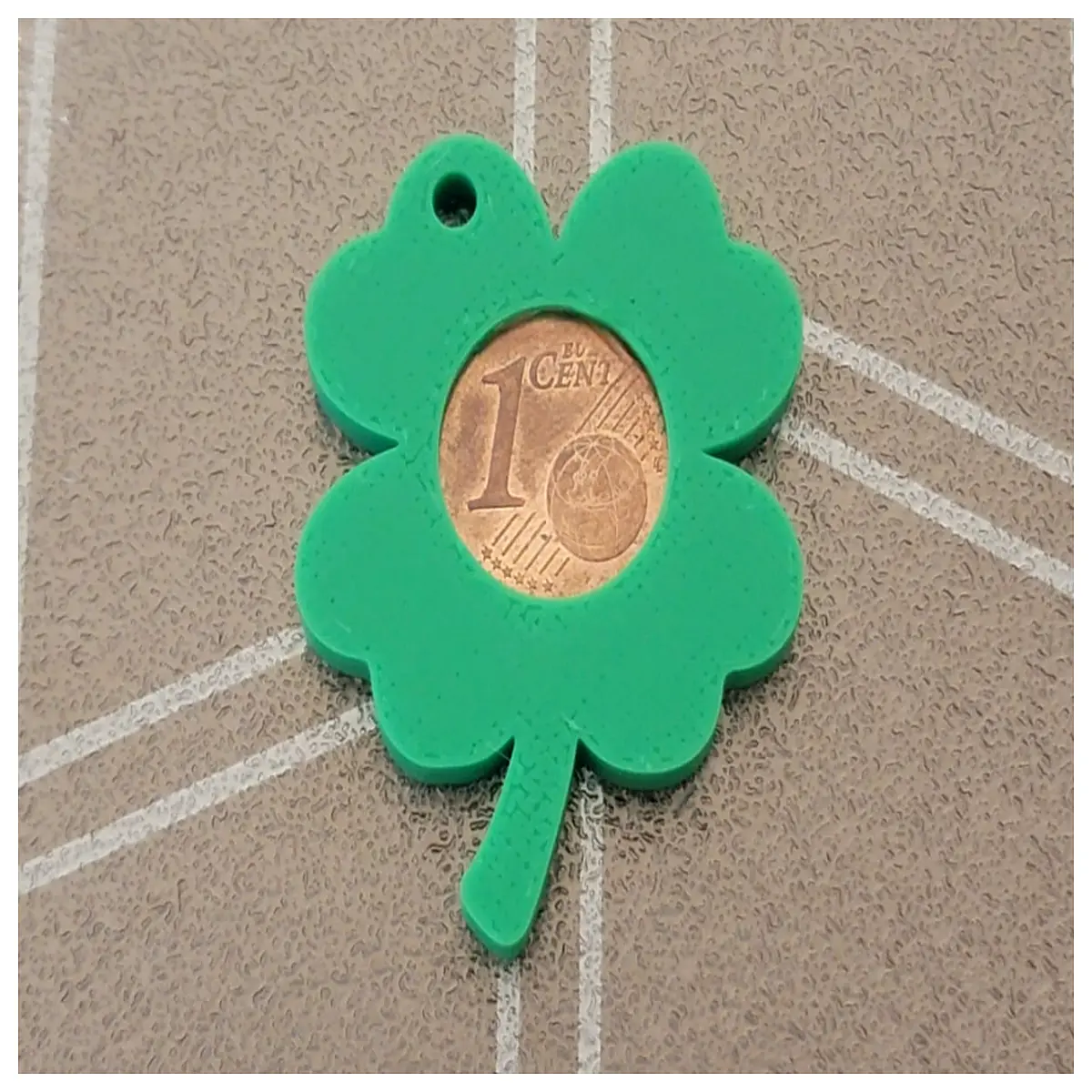 four leaf keychain lucky charm pendant for bag keys cute metal accessory