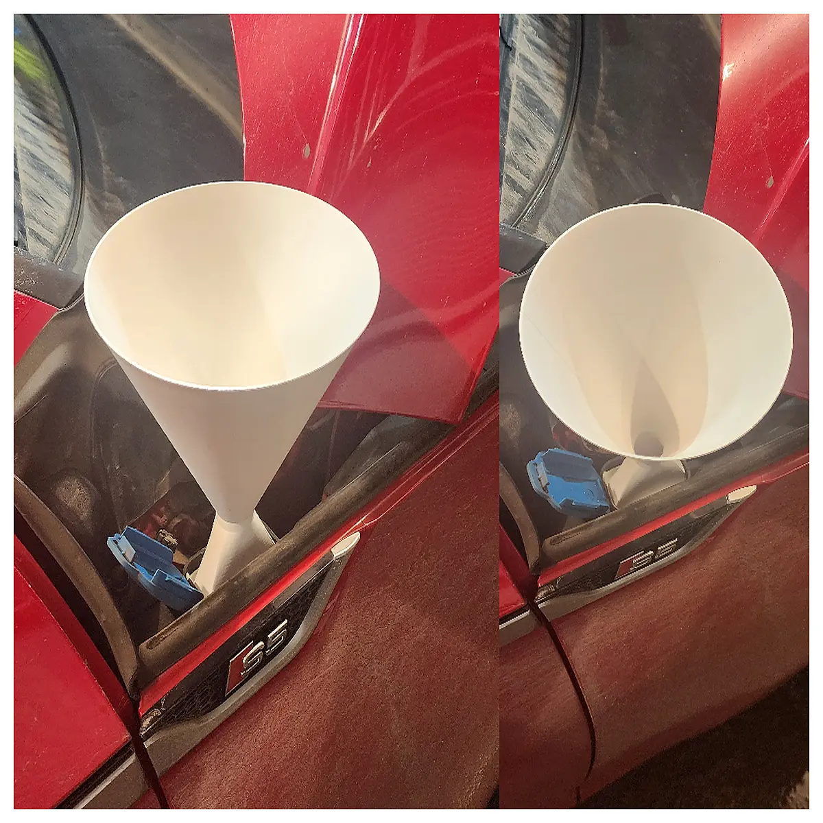 windshield washer fluid funnel pour spout no spill tool for a4 a6 q5
