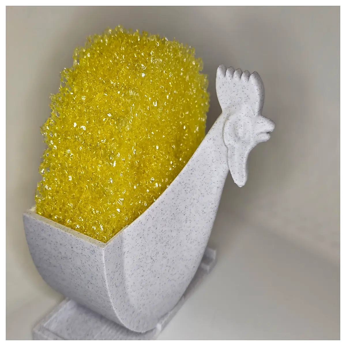 scrub daddy dish rack holder chicken organizer kitchen counter storage
