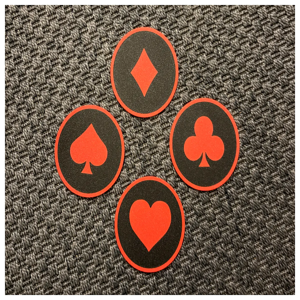 playing card suit coasters poker table protectors drink mats for casino game night bar accessories