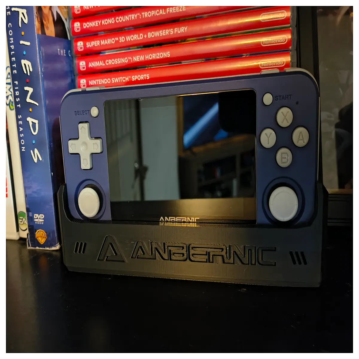 anbernic rg351pm phone holder mount for handheld retro gaming console accessory grip support